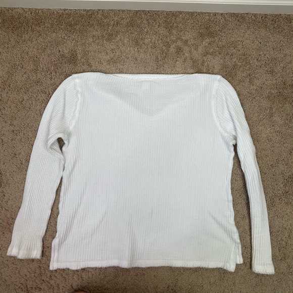 Sundance Lets Chat By The Fire White Long Sleeve - Picture 2 of 7